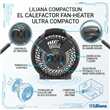 Caloventor Eléctrico CompactSun Liliana CFH420 1000/2000W con Termostato